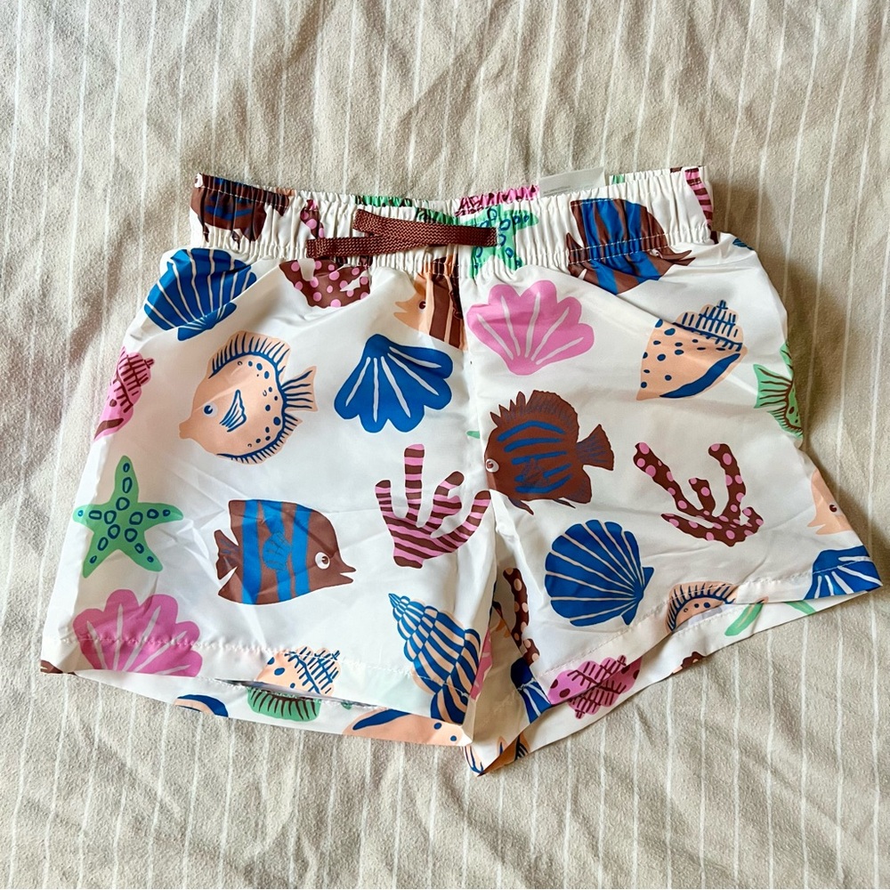 H&M Colorful Fish and Shell Print Swim Shorts